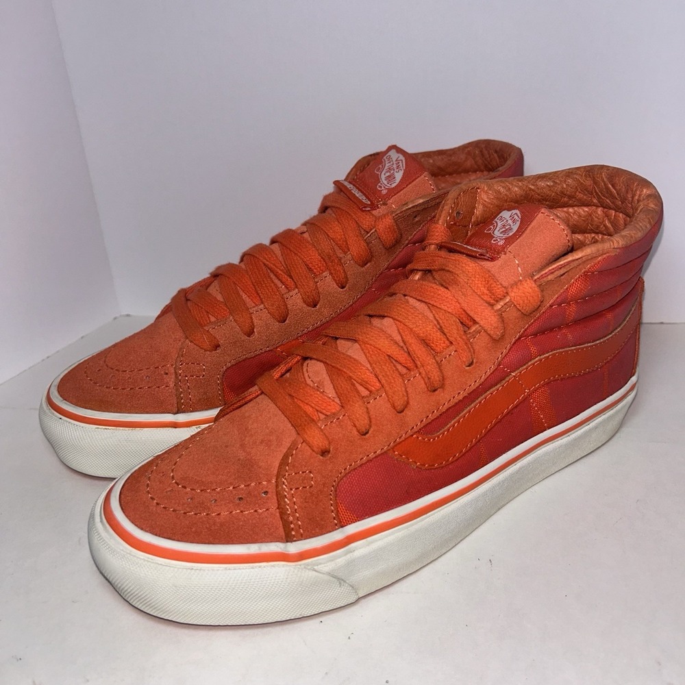 Vans Orange High-Top Skate Sneakers